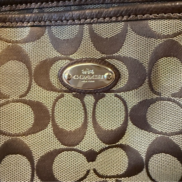 Coach 36375 Khaki & Bronze Signature Zip Top Tote 36375 - Picture 4 of 15